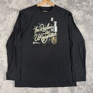 Vegas Golden Knights 2023 Stanley Cup Champions L/S T-Shirt Large Black NEW